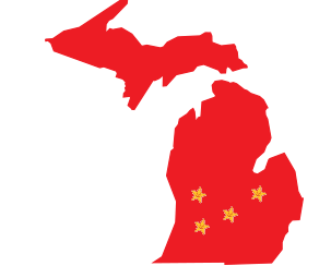 Map marking Hardee's® hot markets